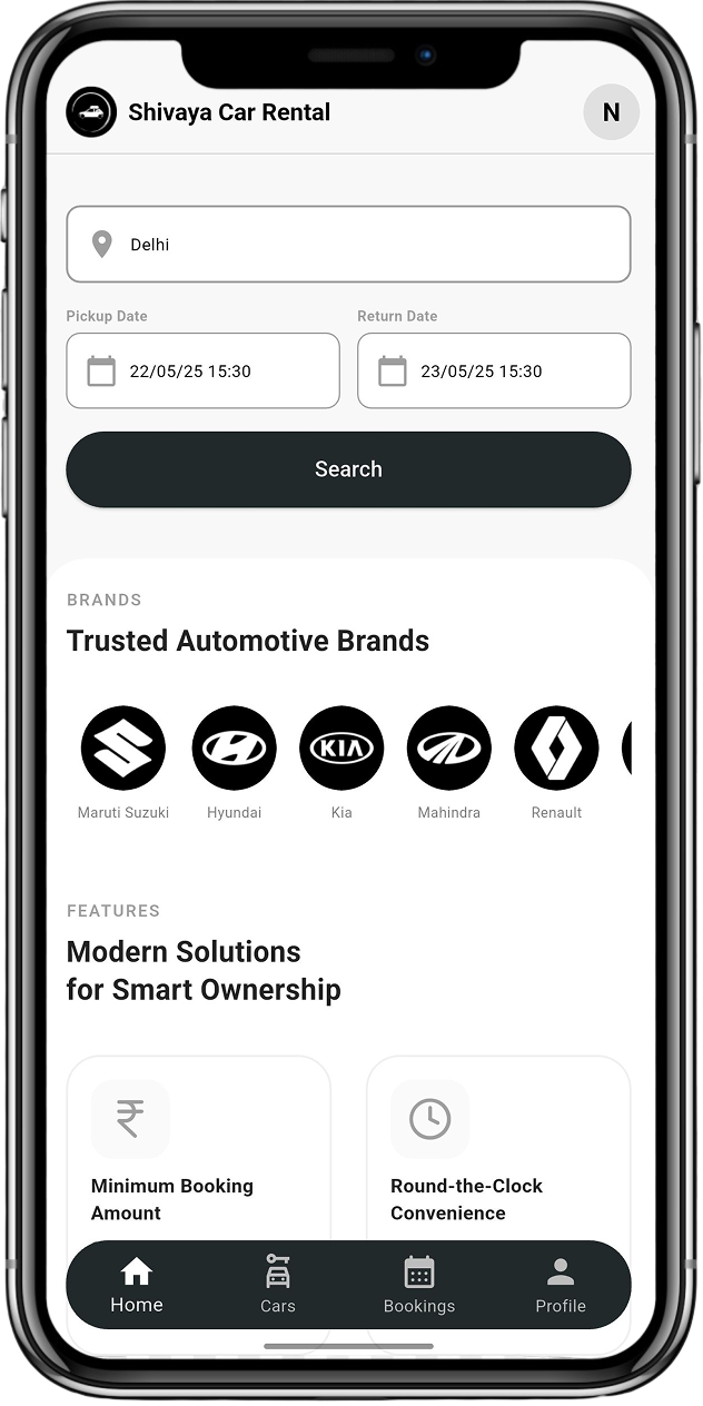Shivaya Car Rental App